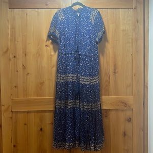 Free people dress - navy floral size XL